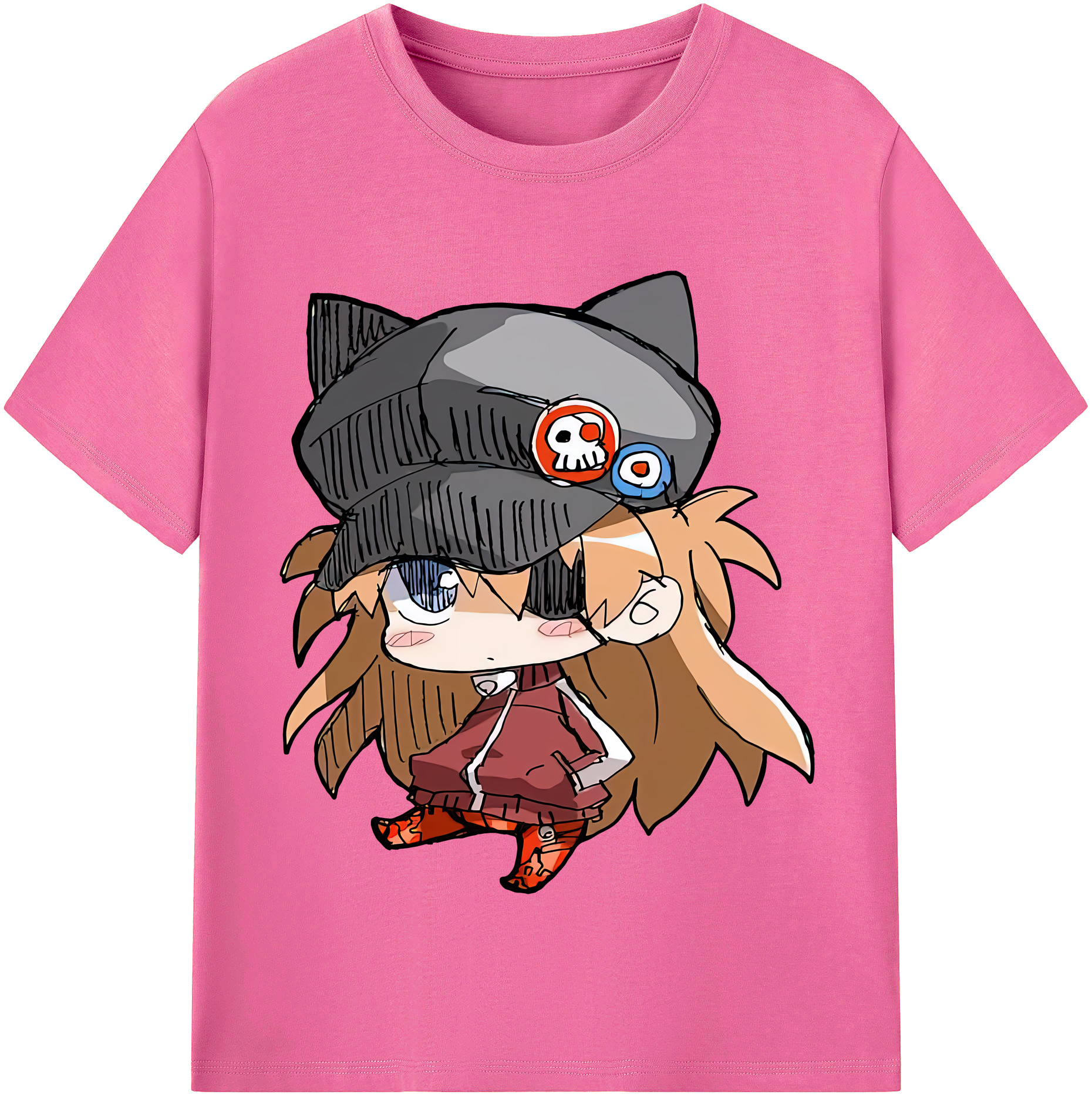 （画像用） EVA 新世紀エヴァンゲリオン レディースカジュアルプリントTシャツ（綿100％）